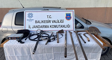Balıkesir İl Jandarma Komutanlığı'ndan Kültür ve Tabiat Varlıkları Kaçakçılığı Operasyonu