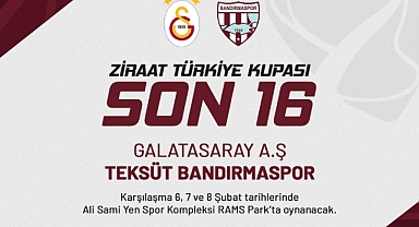Bandırmaspor Kupada Galatasaray İle Eşleşti