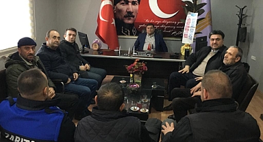 Havran Belediye Başkanı Emin Ersoy, Sebze ve Meyveciler Odası Başkanı Mehmet Cici'ye Hayırlı Olsun Ziyareti Yaptı