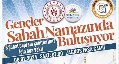 6 Şubat Deprem Şehitlerini Anma Programında Gençler, Sabah Namazında Buluşuyor