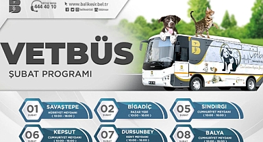 Balıkesir Büyükşehir Belediyesi'nin VETBÜS Aracı Şubat Ayında da Sokaktaki Canlara Hizmet Verecek