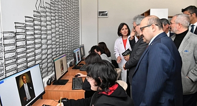 Balıkesir'de Kütüphanesiz Okul Kalmasın Projesi kapsamında Hasan Aycın Kütüphanesi Açıldı