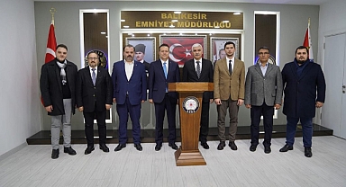 Altıeylül Belediye Başkan Adayı Mesut Eray, Emniyet Teşkilatlarını Ziyaret Etti