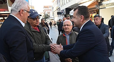 Yücel Yılmaz ve Ali Gür, Ayvalık'ta Esnafı Ziyaret Etti