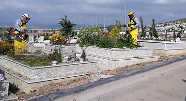 Altıeylül'de Mezarlık Bakım Çalışmaları
