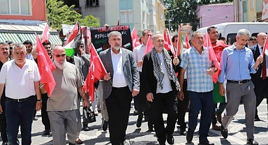 Kepsut'ta Filistin'e Destek Yürüyüşü