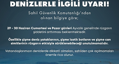 Ayvalık Belediyesi’nden Önemli Uyarı: Rüzgarın Şiddeti Artıyor!