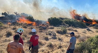 Ayvalık'ta Çöp Depolama Sahasında Çıkan Yangın Kontrol Altına Alındı