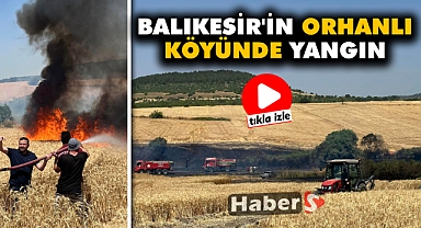 Balıkesir'in Orhanlı Köyünde Yangın
