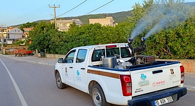 Bandırma Belediyesi Kırsal Mahallelerde Larvasit ve Uçkun İlaçlama Çalışmalarına Devam Ediyor
