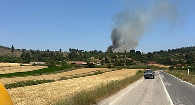 Bigadiç'te Arazi Yangını