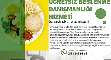 Burhaniye Belediyesi'nden Ücretsiz Beslenme ve Diyet Danışmanlığı Hizmeti