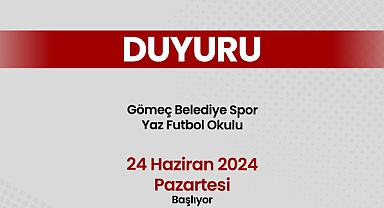 Gömeç'te Yaz Futbol Okulu Heyecanı Başlıyor!