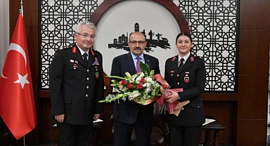 Jandarma Teşkilatının 185. Yıl Dönümünde İl Jandarma Komutanı Tümg. Nurettin Alkan'dan Vali Ustaoğlu'na Ziyaret