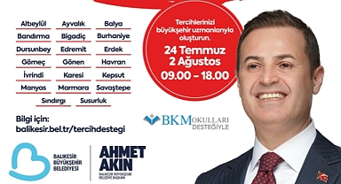 Balıkesir Büyükşehir Belediyesi'nden Öğrencilere YKS Tercih Desteği