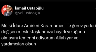 Balıkesir Valisi İsmail Ustaoğlu, Meslektaşlarına Yeni Görevlerinde Başarı Diledi