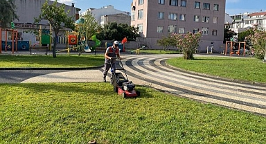 Bandırma’da 600 Evler Mahallesi’nde Yeşil Alan Bakım Çalışmalarına Devam Ediliyor
