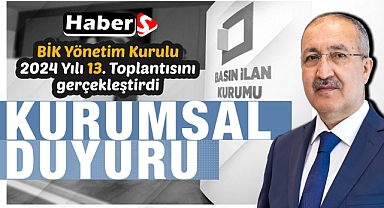 BİK Yönetim Kurulu 2024 Yılı 13. Toplantısını Gerçekleştirdi