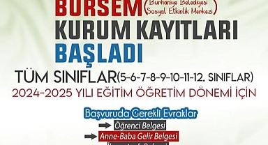 BURSEM'de 2024-2025 Eğitim-Öğretim Dönemi Kayıtları Devam Ediyor