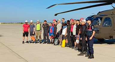 Edremit'te Mahsur Kalan 10 Kişilik Grup Kurtarıldı