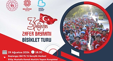 Balıkesir'de 30 Ağustos Zafer Bayramı Bisiklet Turu Düzenleniyor