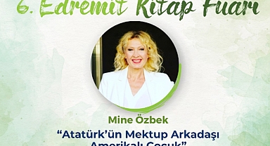 Gazeteci Mine Özbek'ten Edremit Kitap Fuarı'nda Atatürk Söyleşisi