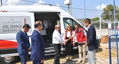 Vali İsmail Ustaoğlu, Bandırma İl Göç İdaresi Mobil Göç Noktası’nda İncelemelerde Bulundu