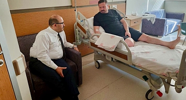 Vali İsmail Ustaoğlu’ndan Ak Parti İl Başkanı Mehmet Aydemir’e Geçmiş Olsun Ziyareti