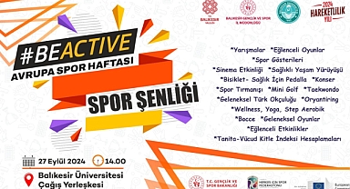 Balıkesir’de Avrupa Spor Haftası Etkinlikleri Başlıyor