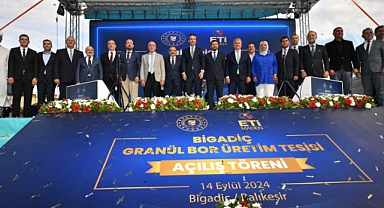 Bigadiç Granül Bor Üretim Tesisinin Açılışı, Vali İsmail Ustaoğlu ve Bakan Alparslan Bayraktar’ın Katılımıyla Gerçekleştirildi
