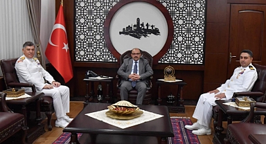 Sahil Güvenlik Komutanları’ndan Vali İsmail Ustaoğlu’na Ziyaret