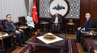 Su Yönetimi Genel Müdürü Afire Sever'den Vali İsmail Ustaoğlu'na Ziyaret