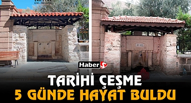 Tarihi Çeşme 5 Günde Hayat Buldu
