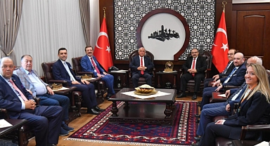 TOBB Başkanı Rifat Hisarcıklıoğlu'ndan Vali İsmail Ustaoğlu'na Ziyaret