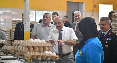 Vali İsmail Ustaoğlu'ndan Esen Yumurta Üretim İşletmesine Ziyaret