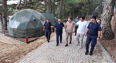 Vali İsmail Ustaoğlu'ndan Kazdağları'ndaki Glamping Alanına Ziyaret