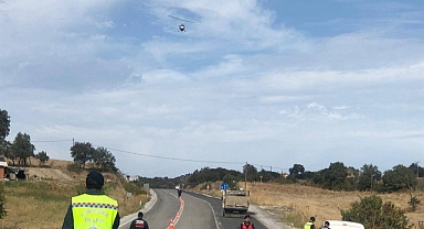 Balıkesir'de Havadan Çayrokopter Destekli Trafik Denetimi Gerçekleştirildi
