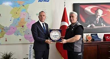 Balıkesir Gençlik ve Spor İl Müdürü Adem Özalp, AFAD İl Müdürü Osman Atsız'ı Ziyaret Etti