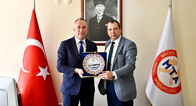 Balıkesir Gençlik ve Spor İl Müdürü Adem Özalp, MTA Kuzeybatı Anadolu Bölge Müdürü Özgür Özgüç'ü Ziyaret Etti