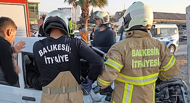 Burhaniye'de Korkutan Trafik Kazası
