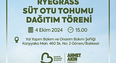 Büyükşehir Belediyesi'nden Önemli Bir Etkinlik: Ryegrass Süt Otu Tohumu Dağıtım Töreni