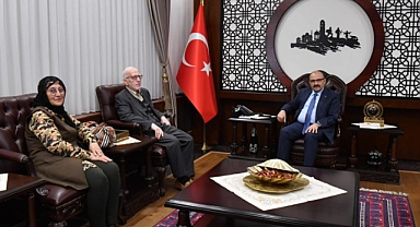 Mülga Sanayi ve Ticaret Bakanlığı Müsteşarı Ali Ulvi Temel, Vali Ustaoğlu’nu Ziyaret Etti