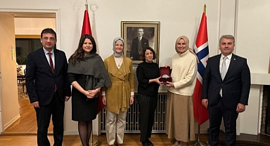 Mustafa Canbey, Oslo'da Büyükelçi Gülin Dinç ile Bir Araya Geldi