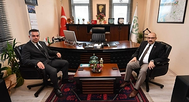 Vali İsmail Ustaoğlu, DSİ 25. Bölge Müdürü Olcay Çubukcu’yu Ziyaret Etti