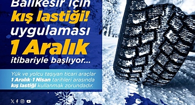 Balıkesir’de Kış Lastiği Uygulaması Başlıyor!