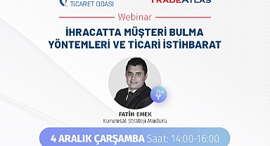 Balıkesir Ticaret Odası’ndan İhracatta Müşteri Bulma ve Ticari İstihbarat Webinarı