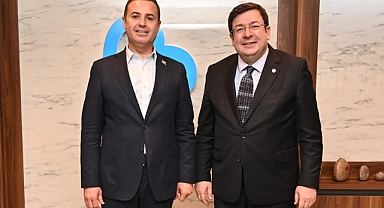 Balıkesir Büyükşehir Belediye Başkanı Ahmet Akın, Çanakkale Belediye Başkanı Muharrem Erkek’i Ağırladı