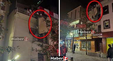 Balıkesir’de Milli Kuvvetler Caddesi’nde Balkon Çöktü