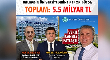 Balıkesir Üniversitelerine Rekor Bütçe: Toplam- 5.5 Milyar Tl