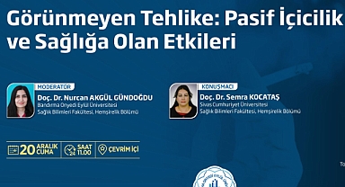 Bandırma Onyedi Eylül Üniversitesi’nde “Pasif İçicilik ve Sağlığa Etkileri” Konulu Çevrim İçi Konferans Düzenleniyor